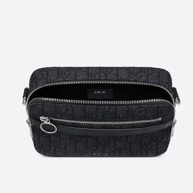 Cheap Motif Safari Oblique Messenger Dior Black Canvas 0502 Hot Sale